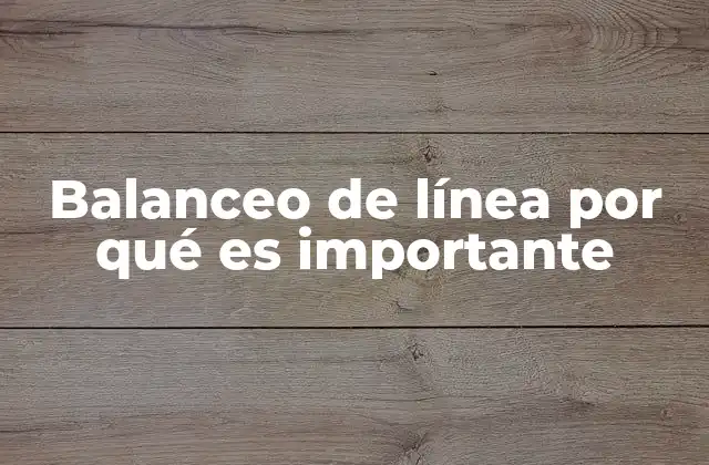 Balanceo de Línea por Qué es Importante 2 La importancia del equilibrio en la producción industrial