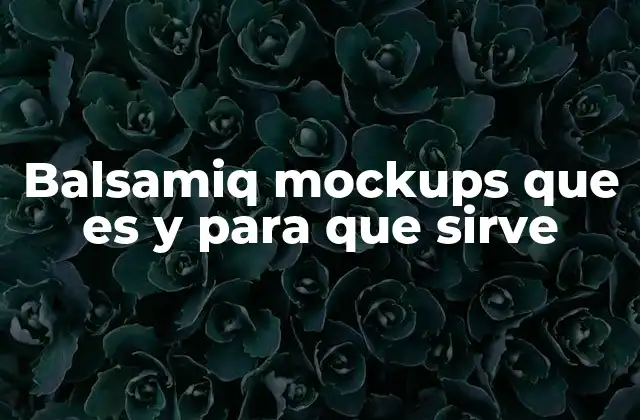 Balsamiq Mockups que es y para que Sirve