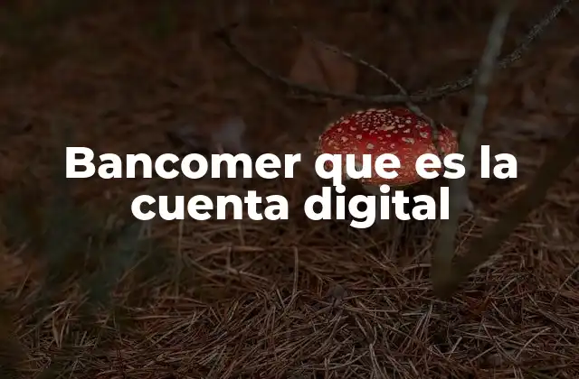 Bancomer que es la Cuenta Digital