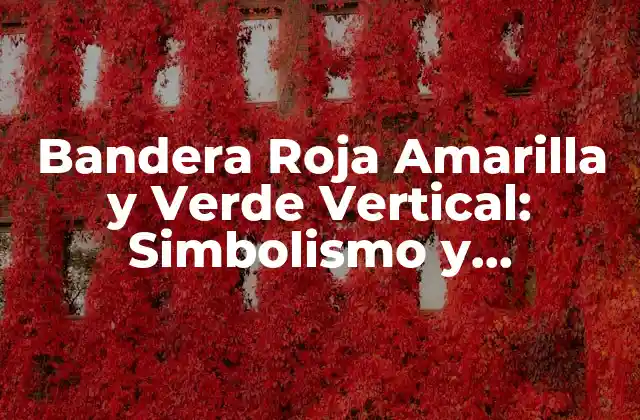 Bandera Roja Amarilla y Verde Vertical: Simbolismo y Significado