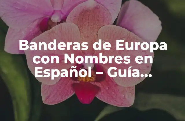 Banderas de Europa con Nombres en Español – Guía Completa