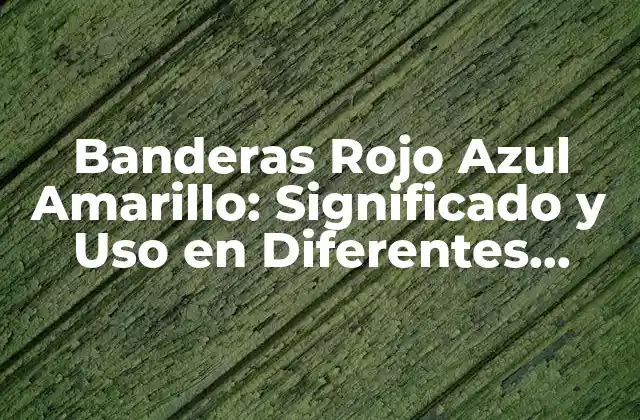 Banderas Rojo Azul Amarillo: Significado y Uso en Diferentes Culturas
