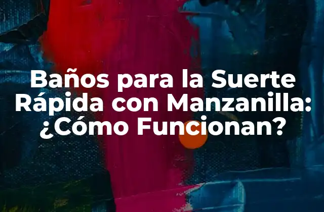 Baños para la Suerte Rápida con Manzanilla: ¿cómo Funcionan?