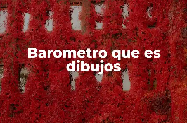 Barometro que es Dibujos