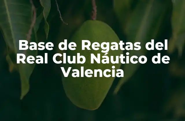 Base de Regatas Del Real Club Náutico de Valencia