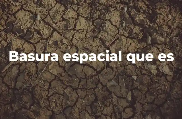 Basura Espacial que es