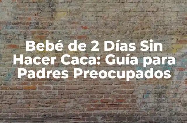 Bebé de 2 Días sin Hacer Caca: Guía para Padres Preocupados