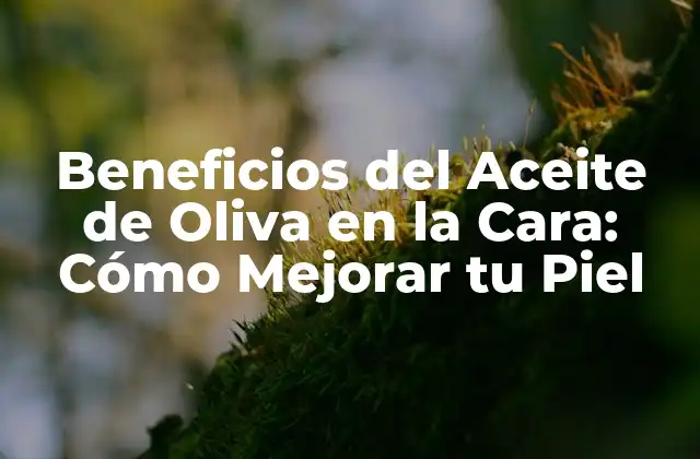 Beneficios Del Aceite de Oliva en la Cara: Cómo Mejorar Tu Piel