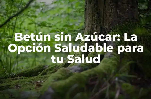 ¿Qué es el Betún sin Azúcar?