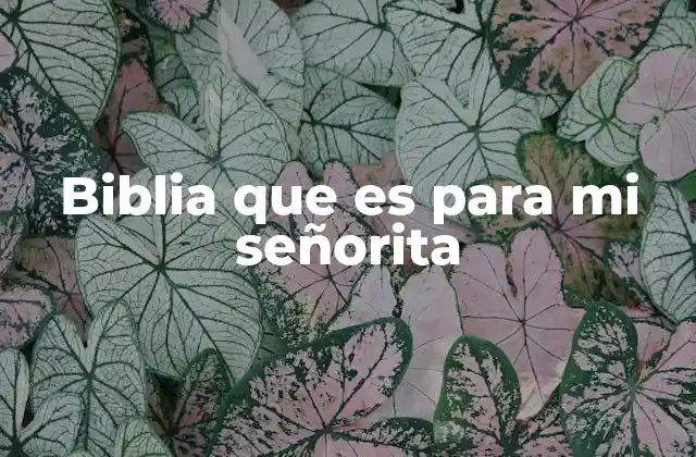 Biblia que es para Mi Señorita