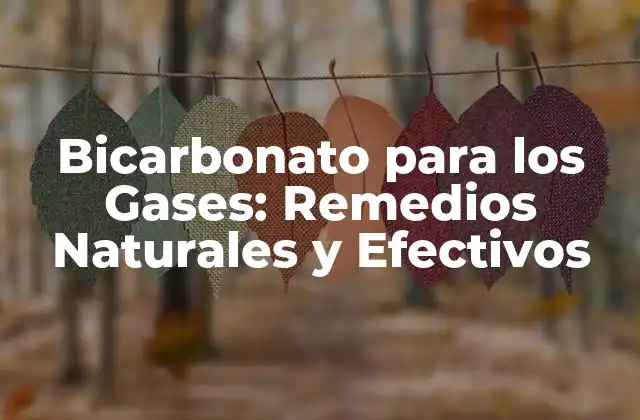 Bicarbonato para los Gases: Remedios Naturales y Efectivos
