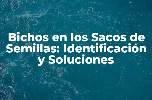Bichos en los Sacos de Semillas: Identificación y Soluciones 2 Tipos de Bichos que se Encuentran en los Sacos de Semillas