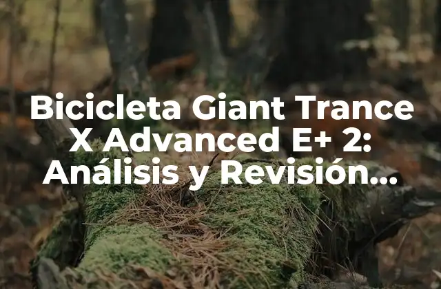Bicicleta Giant Trance X Advanced E+ 2: Análisis y Revisión Detallada