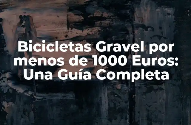 Bicicletas Gravel por Menos de 1000 Euros: una Guía Completa