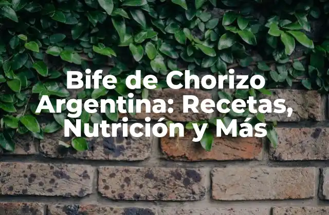 Bife de Chorizo Argentina: Recetas, Nutrición y Más