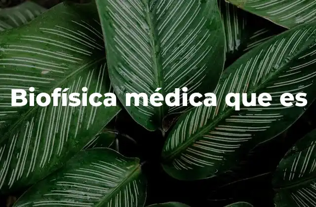 Biofísica Médica que es