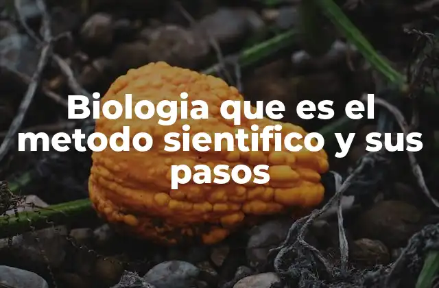 Biologia que es el Metodo Sientifico y Sus Pasos