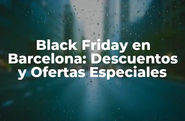 Black Friday en Barcelona: Descuentos y Ofertas Especiales