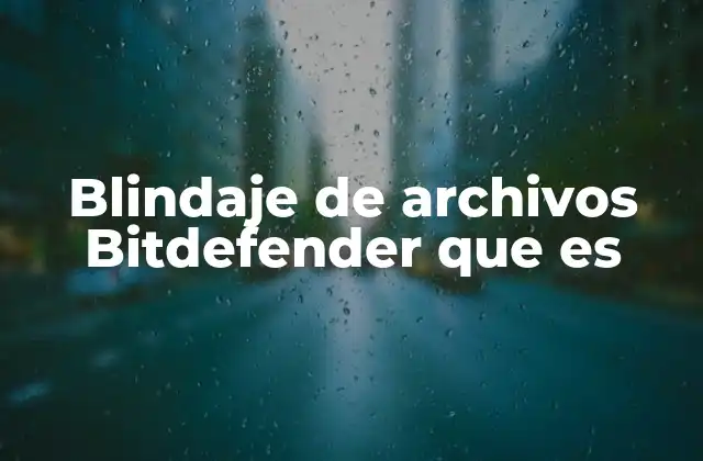 Blindaje de Archivos Bitdefender que es