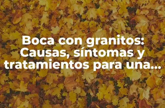 Boca con Granitos: Causas, Síntomas y Tratamientos para una Boca Saludable
