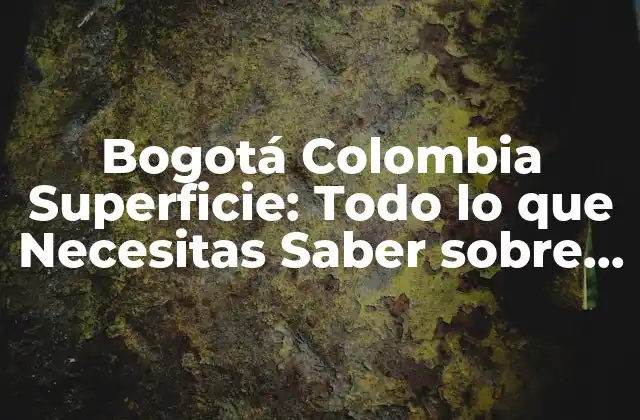 Bogotá Colombia Superficie: Todo Lo que Necesitas Saber sobre la Ciudad Capital