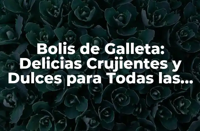 Bolis de Galleta: Delicias Crujientes y Dulces para Todas las Edades