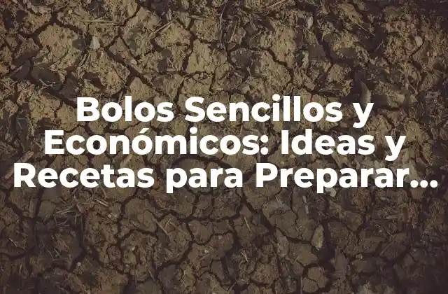 Bolos Sencillos y Económicos: Ideas y Recetas para Preparar Deliciosos Bolos sin Romper el Banco