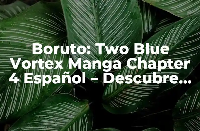 Boruto: Two Blue Vortex Manga Chapter 4 Español – Descubre la Emoción