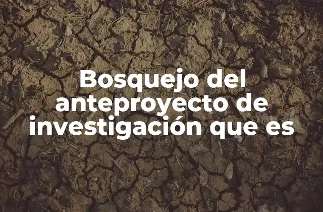 Bosquejo Del Anteproyecto de Investigación que es 2 La importancia de estructurar un anteproyecto antes de comenzar