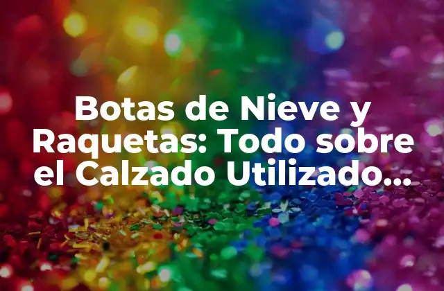 Botas de Nieve y Raquetas: Todo sobre el Calzado Utilizado para Andar por la Nieve