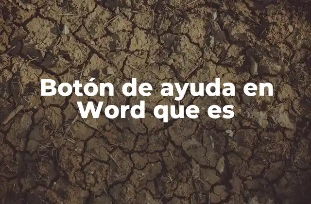 Botón de Ayuda en Word que es 2 La importancia de contar con soporte integrado en Word