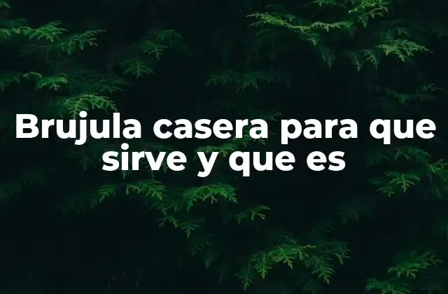 Brujula Casera para que Sirve y que es