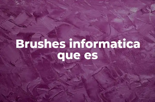 Brushes Informatica que es