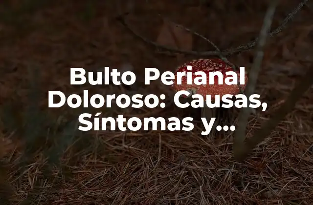 Bulto Perianal Doloroso: Causas, Síntomas y Tratamiento