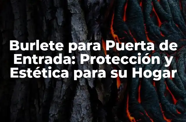 Burlete para Puerta de Entrada: Protección y Estética para Su Hogar