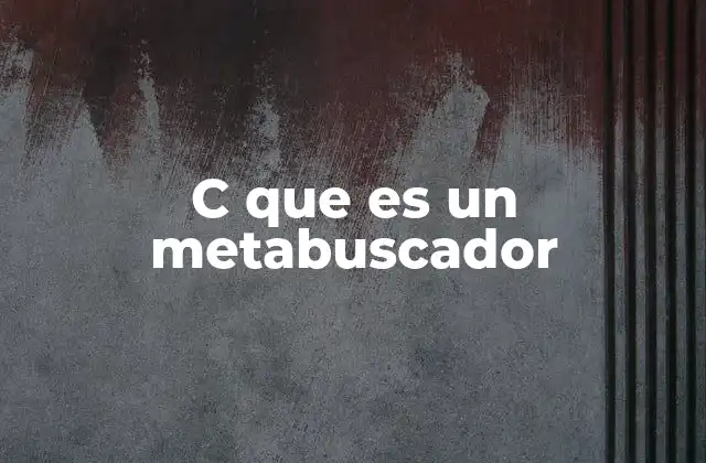 C que es un Metabuscador