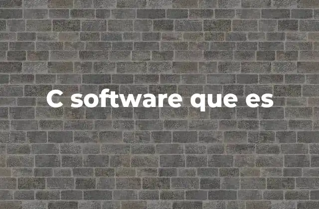 C Software que es