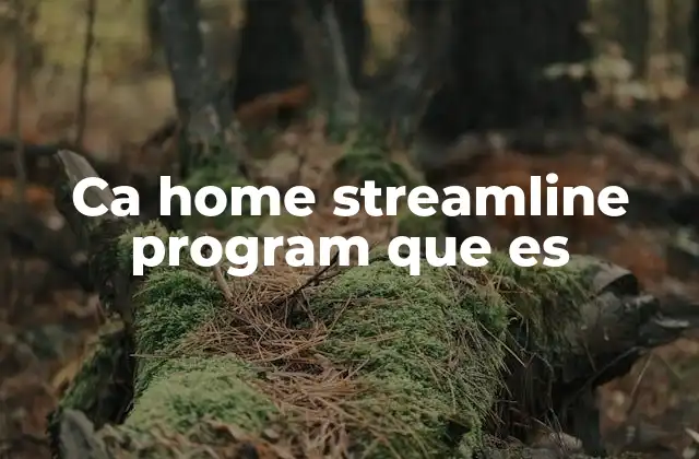 Ca Home Streamline Program que es 2 Cómo funciona el CA Home Streamline Program