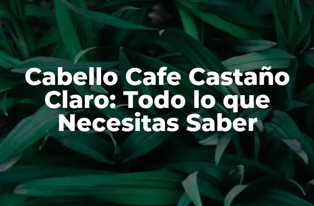 Cabello Cafe Castaño Claro: Todo Lo que Necesitas Saber 2 Características del Cabello Cafe Castaño Claro