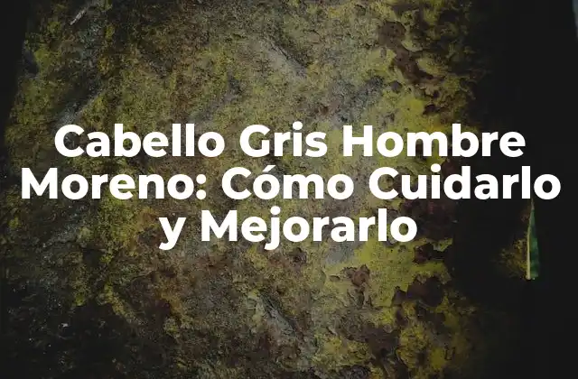 Cabello Gris Hombre Moreno: Cómo Cuidarlo y Mejorarlo