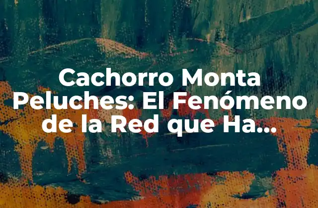 Cachorro Monta Peluches: el Fenómeno de la Red que Ha Conquistado Corazones