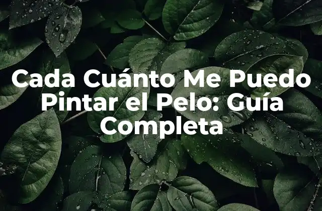 Factores que Influencian la Frecuencia de Teñido