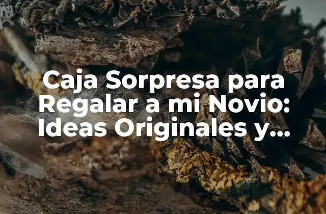 Caja Sorpresa para Regalar a Mi Novio: Ideas Originales y Románticas