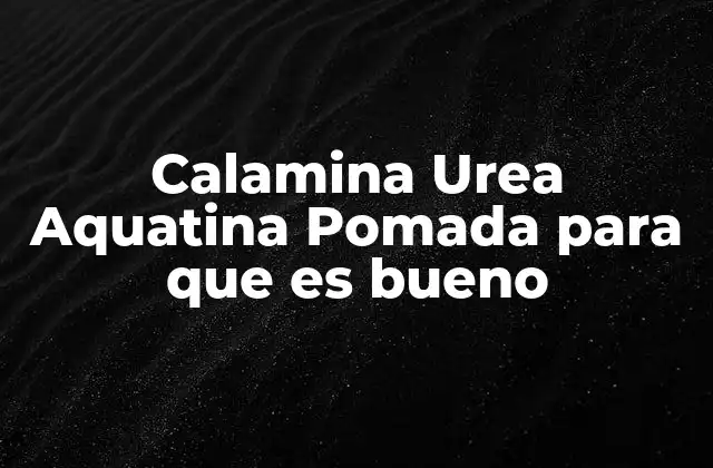 Calamina Urea Aquatina Pomada para que es Bueno