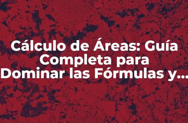 Cálculo de Áreas: Guía Completa para Dominar las Fórmulas y Conceptos