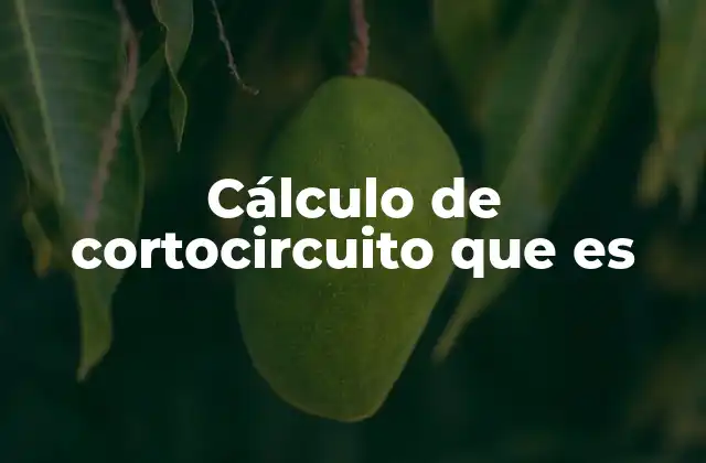 Cálculo de Cortocircuito que es