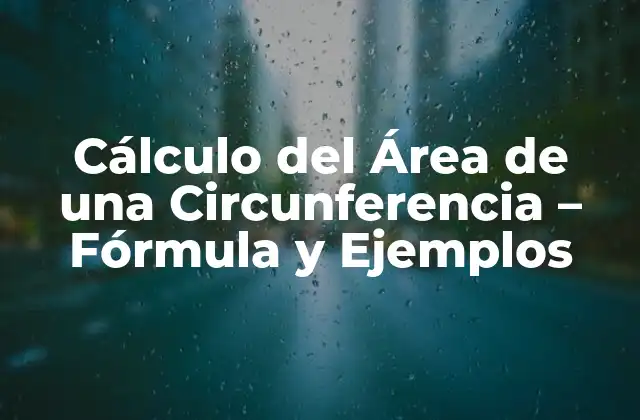 Fórmula para Calcular el Área de una Circunferencia
