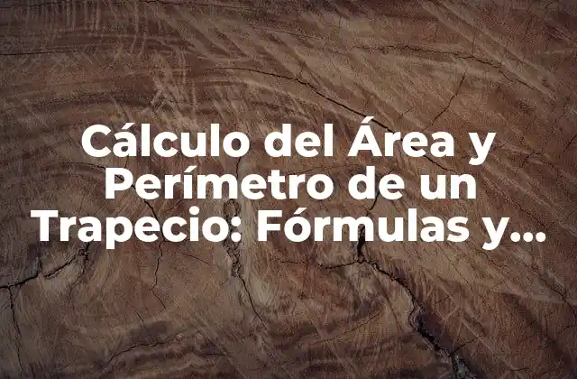 Cálculo Del Área y Perímetro de un Trapecio: Fórmulas y Ejemplos 2 Definición y Propiedades de un Trapecio