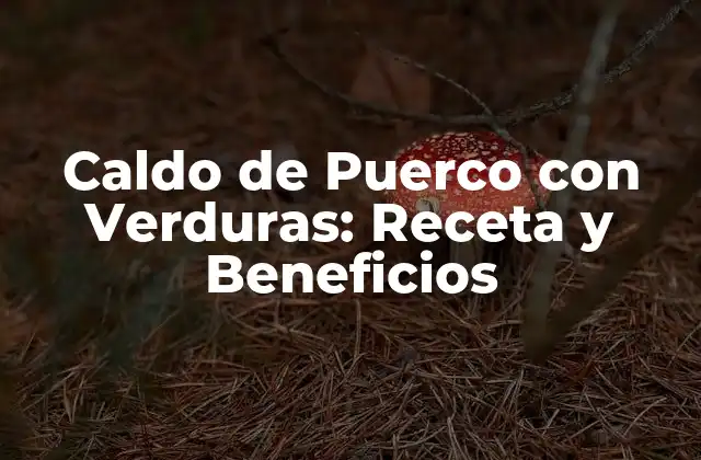 Caldo de Puerco con Verduras: Receta y Beneficios