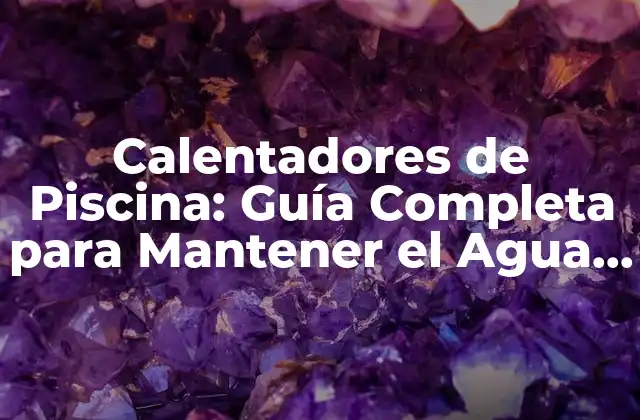 Calentadores de Piscina: Guía Completa para Mantener el Agua Templada